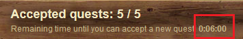 6 minutes cooldown on quests