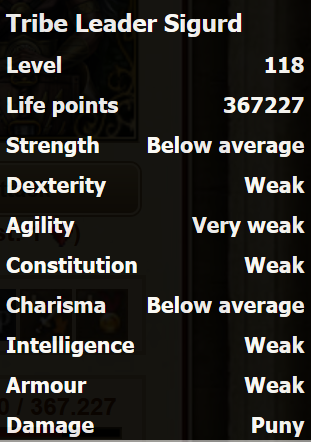 Tribe Lord Sigurd stats