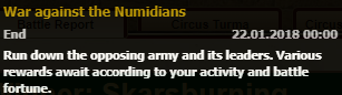 War against the Numidians War against the Numidians