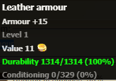 Leather armour stats