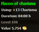 Flacon of charisma stats
