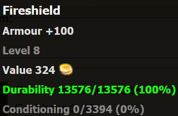 Fireshield stats