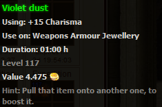 Violet dust stats