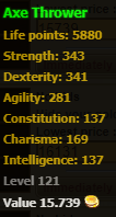 Axe Thrower stats