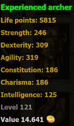 Experienced Archer stats