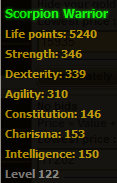 Scorpion Warrior stats