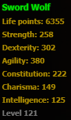 Sword Wolf stats