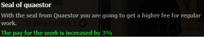 Seal of quaestor stats