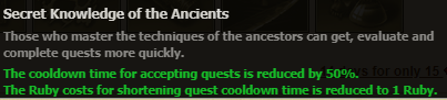 Secret Knowledge of the Ancients stats