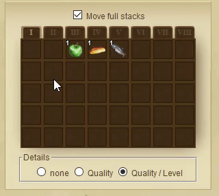 Moving an item between bags